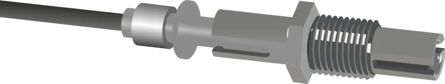 Bulkhead and connector, grey